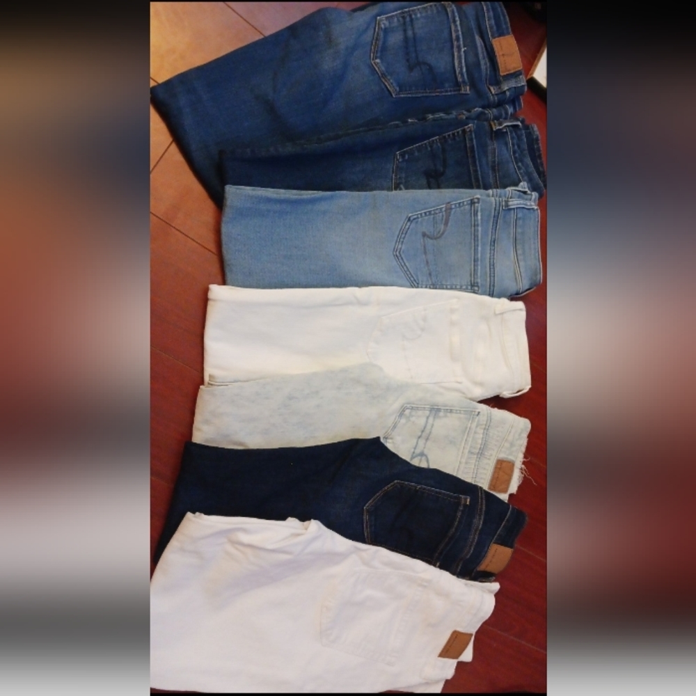 7 pairs of american eagle jeans bundle